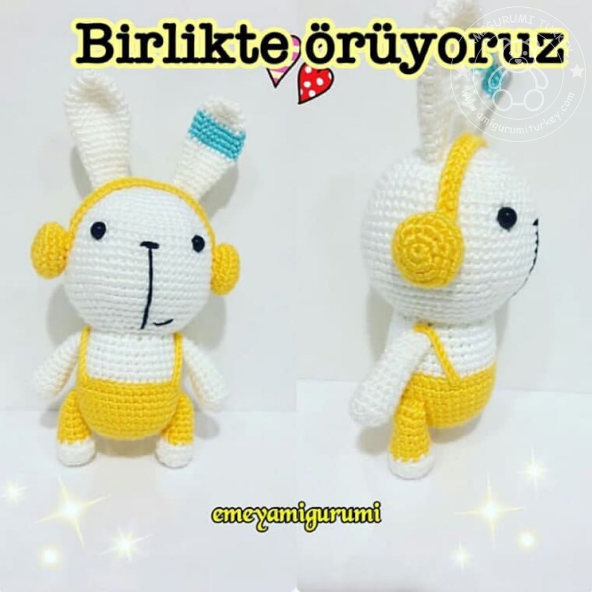 Amigurumi TürkiyeKulaklıklı Tavşan Tarifi