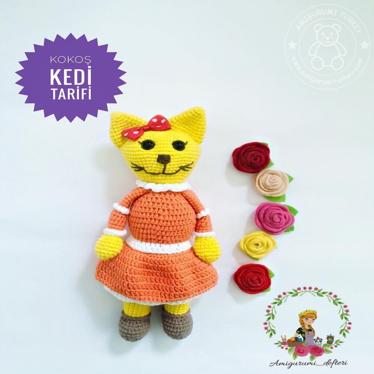 Amigurumi TürkiyeKokoş Kedi Tarifi