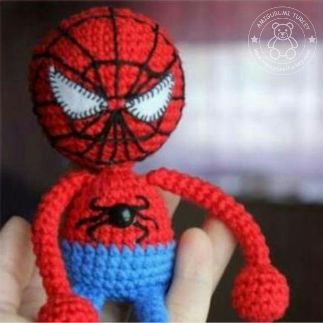 amigurumi Ã¶rÃ¼mcek adam 