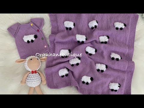 13# kuzulu battaniye yapımı / pirinç örgü anlatımı/ kenar ilmekler nasıl düzgün olur / lamb blanket