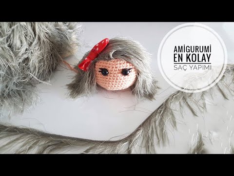 AMİGURUMİ TAVŞAN TÜYÜNDEN SAÇ YAPIMI ( AMIGURUMI HAIR EXTENSION )