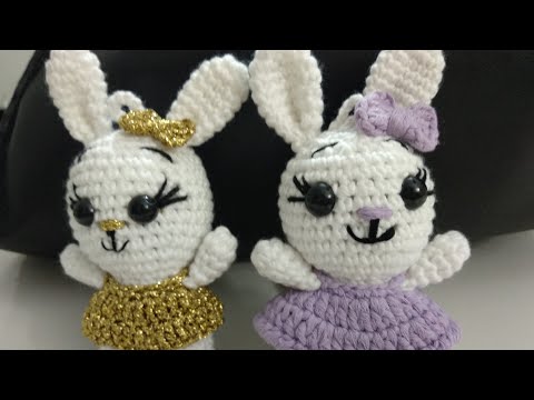 Amigurumi tavşan anahtarlık yapımı, minik tavşan yapımı