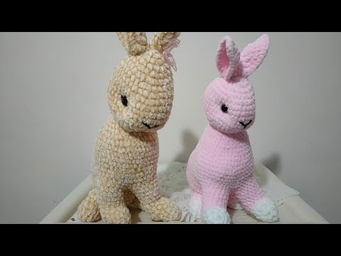 Amigurumi Kadife tavşan yapımı,oturan gerçek gibi, çok istenilen model 1. Bölüm