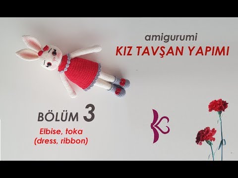 Amigurumi KIZ TAVŞAN yapımı BÖLÜM 3 (amigurumi rabbit tutorial)