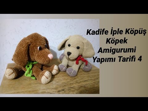 Amigurumi Köpüş, Köpek Yapımı Tarifi 4 (Final) -Kadife İple Kolay Köpüş Oyuncak Amigurumi Yapımı