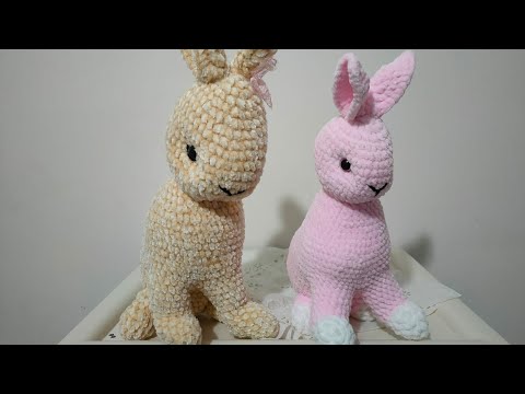 Amigurumi Kadife tavşan yapımı, oturan tavşan 3. Bölüm vücudunun yapımı