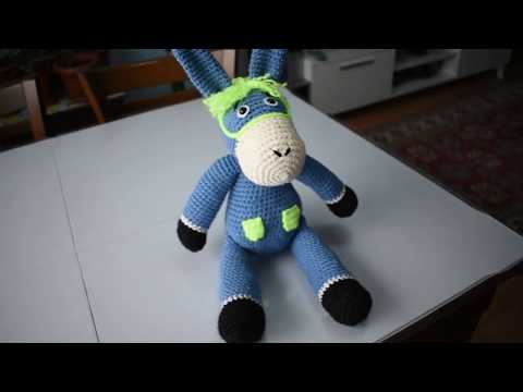 Amigurumi Sevimli Oturan Eşek Tarif - 6 Parçaları Birleştirme